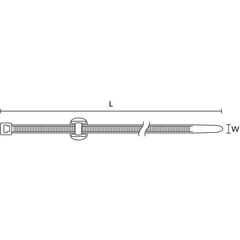 HellermannTyton - Kabelbinder Befestigungsbinder 2tlg. 156-01155(500) − 500 Stück