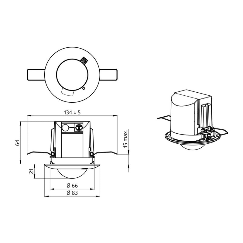 BEG Brück Electronic - Bewegungsmelder/Präsenzmelder komplett Präsenzmelder PD2N-LTMS-RR-DE
