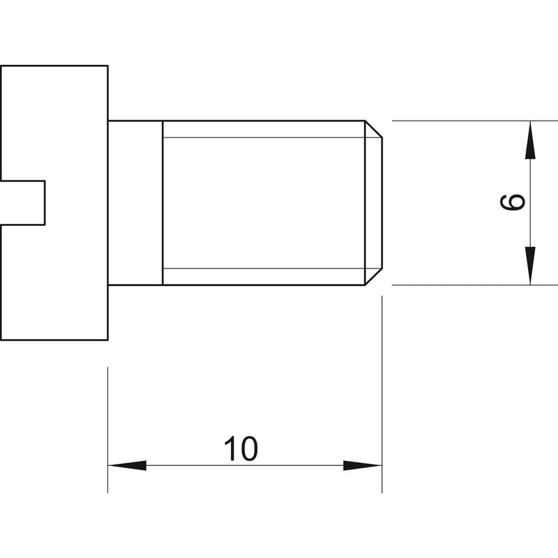 OBO Bettermann - Maschinenschraube/Bolzen Zylinderkopfschraube 341 M6x10 G galv.vz − 100 Stück