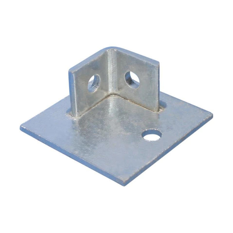 Erico - Befestigungselement für Stiel/Profilschiene Grundplatte ZGA501 Winkelloch, 100mm