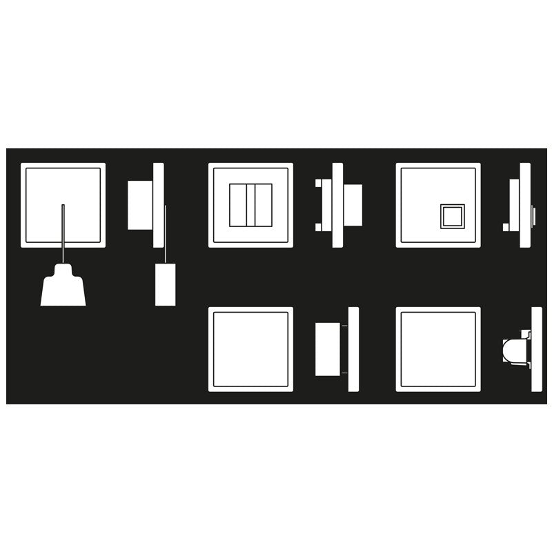Jung - Behindertenelement für Installationsschalterprogramme Notrufset mit USV NRS LC 0834-2 231