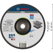Bosch - Trenn-/Schleifscheibe PRO Stainless Steel and 2608600710 Metal Trennscheibe