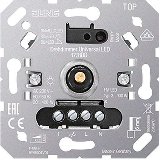 Jung - Dimmer LED-Drehdimmer 1731 DD Universal − 1 Stück