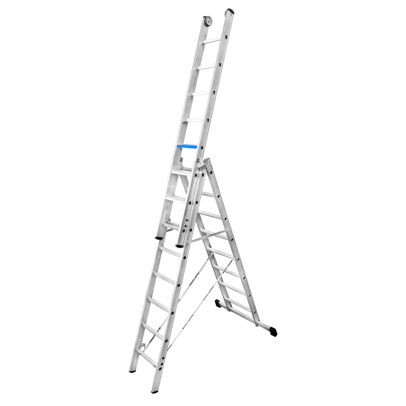 ILLER-LEITER - Stufenleiter Mehrzweckleiter Ergo Plus 6310-7 3-tlg, 3x10 Stufen