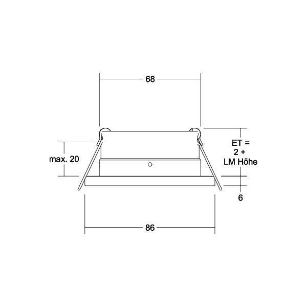 Brumberg Leuchten - Downlight/Strahler/Flutlicht Einbaudownlight o.Fassung 37005080 IP65, sw, V4A, rund