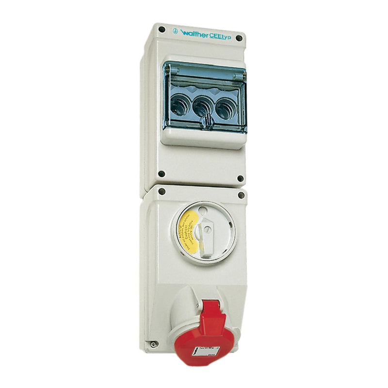 Walther Werke - CEE-Steckdose abschaltbar, abgesichert (IEC 60309) Wandsteckdose AU130406SN 32A 4P 6h