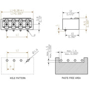 Weidmüller - Leiterplattensteckverbinder LP Verbinder Raster 5.08 SL-SMT5.0#1780240000 /8/90G 3.2SN − 50 Stück