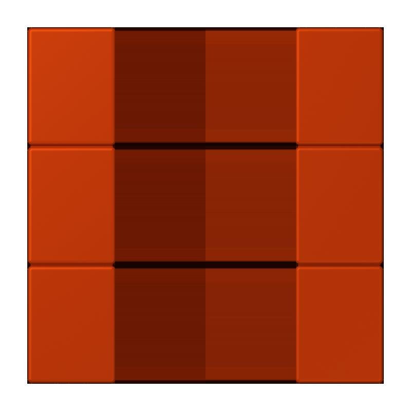 Jung - Abdeckung/Bedienelement für Installationsschalterprogramme Tastensatz 3fach LC 503 TSA 244 rouge vermillon 59