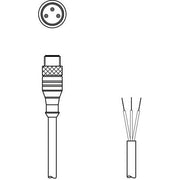 Leuze - Konfektioniertes Sensor-Aktor-Kabel Anschlussleitung KS U-M8-3A-P1-050
