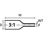 HellermannTyton - Kabelmarkierungssystem Warmschrumpfschlauch TULT#55371037 VE500 18-6DS-1x50-YE
