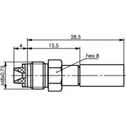 Telegärtner - Koax-Steckverbinder FME-Kabelbuchse CR/CR PP 100025652 RG-58C/U PP