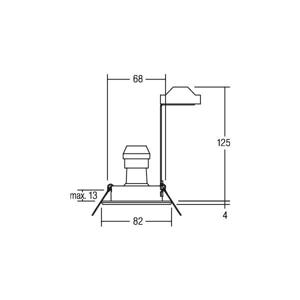 Brumberg Leuchten - Downlight/Strahler/Flutlicht HV-Einbaustahler 36180030 GU10 max.50W/chr-mt