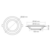 Nobile - Decken-/Wandleuchte LED-Glas-Panel 1560906045 DTW, 350mA