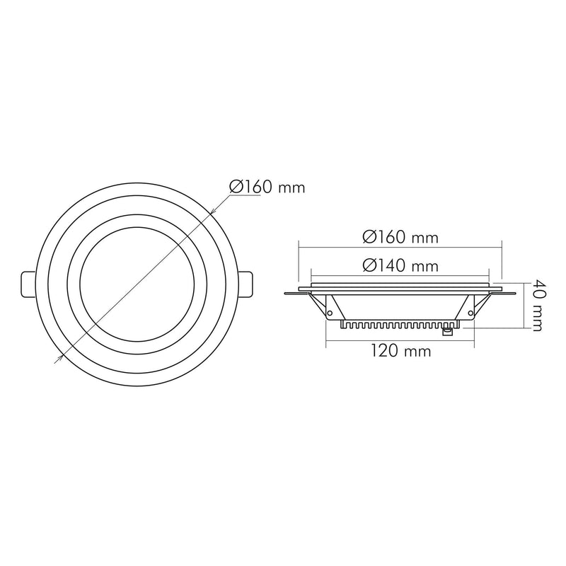 Nobile - Decken-/Wandleuchte LED-Glas-Panel 1560906045 DTW, 350mA
