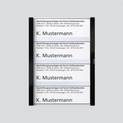 Siedle&Söhne - Zubehör/Ersatzteile für Türkommunikation Namensschild sw-hgl 200029961-00 f. TM612-4/BTM650-05
