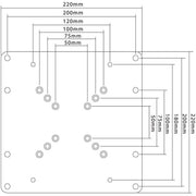 Goobay - Halterung für Audio-/Videosysteme VESA-Adapter 63267 f.TV-Wandhalterung