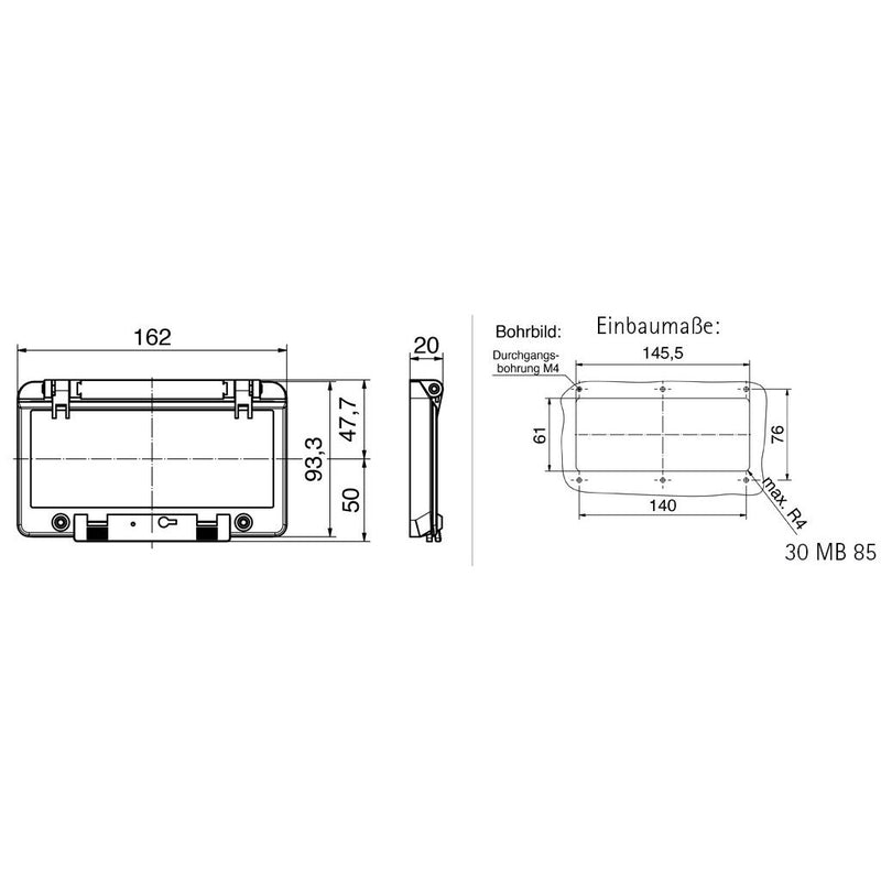 Bals Elektrotech - Zubehör/Ersatzteile für CEE-Steckvorrichtungen (IEC 60309) Betätigungsklappe 58010 IP44