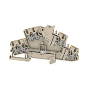 Weidmüller - Durchgangs-Reihenklemme Klemme A2T 2.5 3C FT-PE PUSH IN, 2.5 mm² − 50 Stück