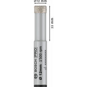 Bosch - Bohrkrone PRO Ceramic dry Bohrer, 2608599057 12 x 33 x 13 mm