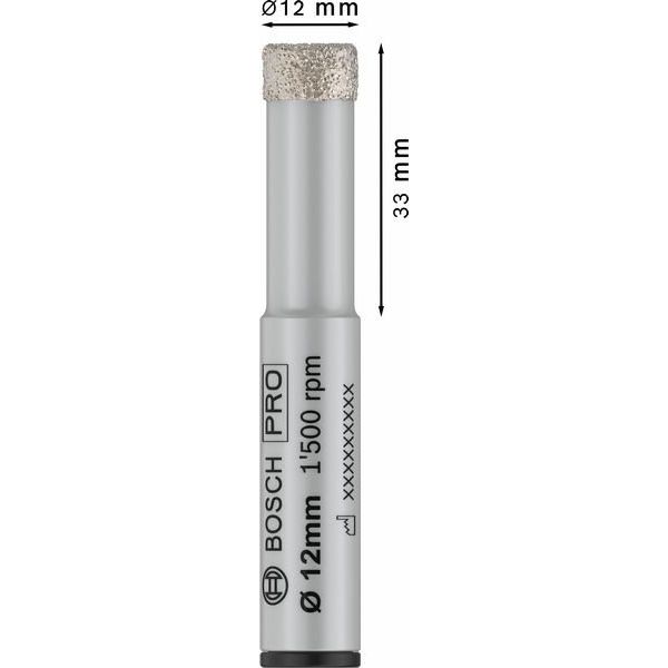 Bosch - Bohrkrone PRO Ceramic dry Bohrer, 2608599057 12 x 33 x 13 mm