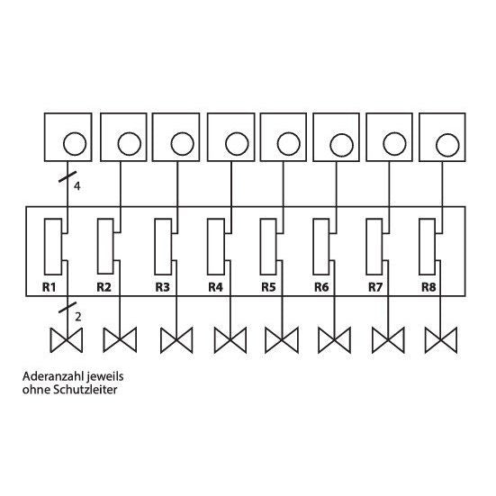 Eberle Controls - Zubehör/Ersatzteile für Raumthermostat/Uhrenthermostat Klemmleiste EV 230 H/K 8 Kanal 8-Kanal