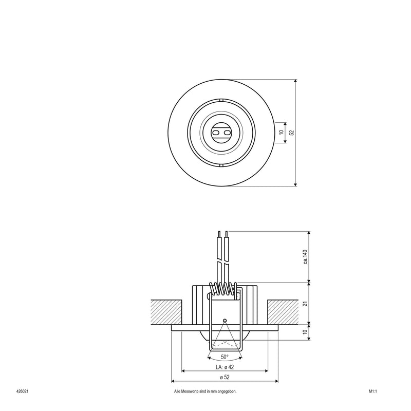 EVN Lichttechnik - Downlight/Strahler/Flutlicht Lichtpunkt schwenkbar 426 421 go 20W 12V IP20