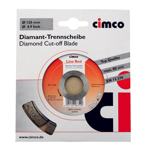 Cimco Werkzeuge - Trenn-/Schleifscheibe Diamanttrennscheibe 208754 D=125mm