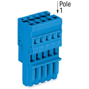 WAGO - Ein- und mehrpolige Klemmenleiste 1-Leiter-Federleiste 769-105/000-006 CAGE CLAMP,4mm²,blau − 50 Stück