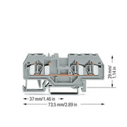 WAGO - Durchgangs-Reihenklemme Durchgangsklemme 281-681 gr 0,08-4qmm