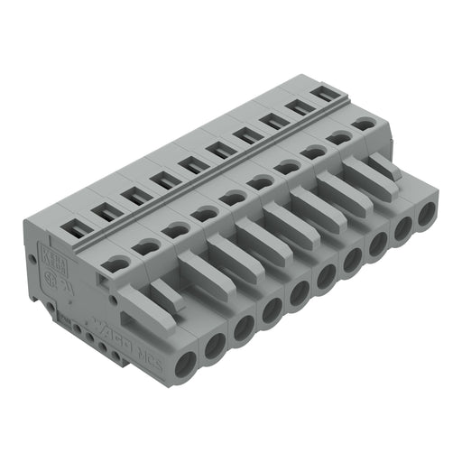 WAGO - Kabelsteckverbinder für Leiterplattensteckverbinder 1-Leiter-Federleiste 231-110/102-000 CAGECLAMP,2,5 mm²,gr − 50 Stück