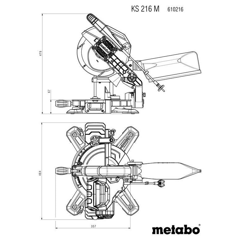 Metabowerke - Kappsäge, halbstationär (elektrisch) Kappsäge KS 216 M