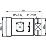 Telegärtner - Koax-Steckverbinder 7-16-Kabelbuchse SIMFIX 100024481 G23 (1/2Z FLEX)