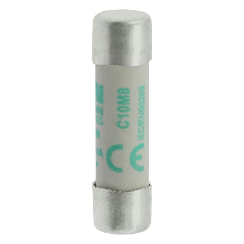 Eaton - Zylindrische Sicherung Sicherungseinsatz Nieders. C10M8 8A AC 500V 120kA − 10 Stück