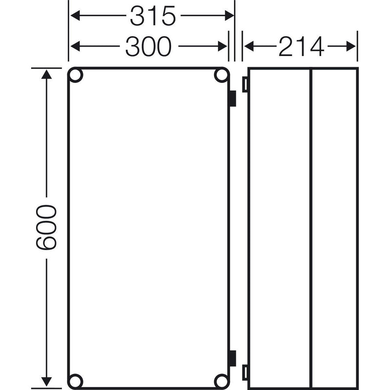 Hensel - Leergehäuse Mi-Einzelleergehäuse Mi 9411 275x575x191mm