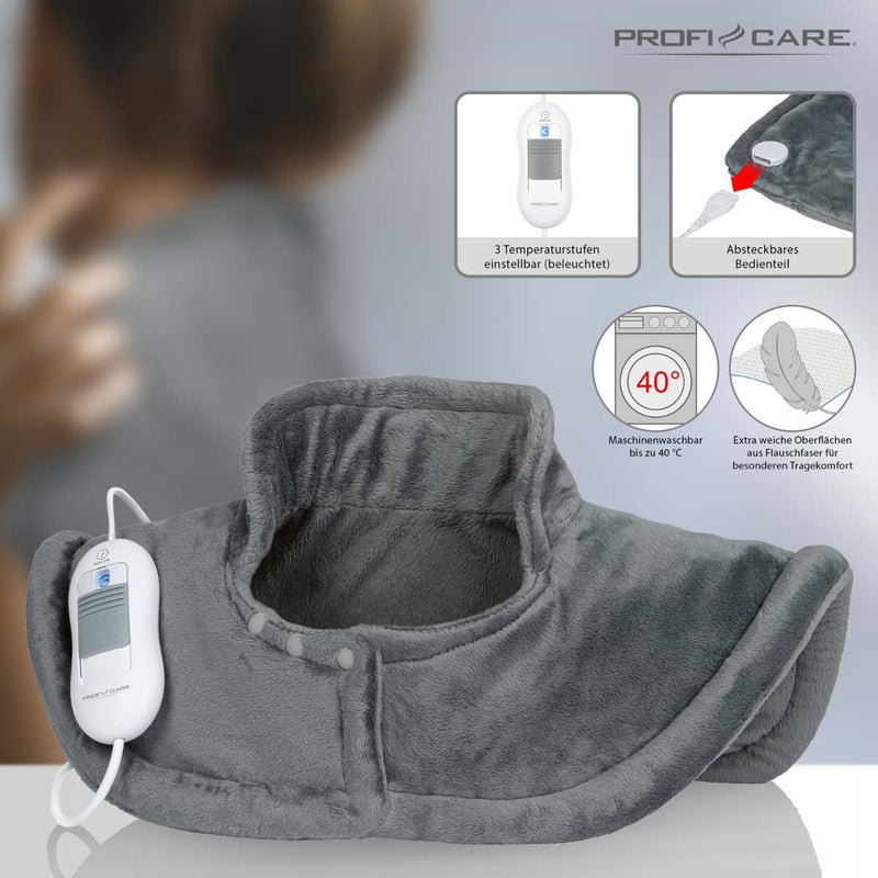 PROFICARE - Heizdecke/Heizkissen/Fußwärmer Schulter/Nackenheizkissen PC-SNH 3097 gr − 4 Stück