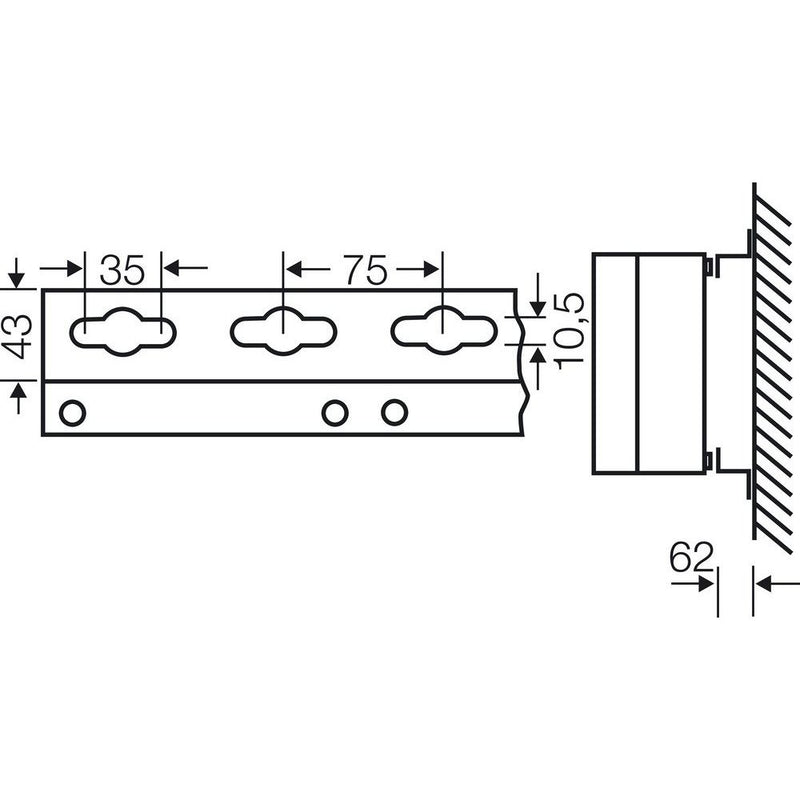 Hensel - Komponente für die Aufstellung/Anreihtechnik (Schaltschrank) Montageschiene Mi MS 2