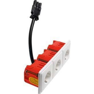 Peha - Schalter-/Steckdosenkombination Dreifach Steckdose SCHUKO H 80.661367302GE30BW mit Wieland