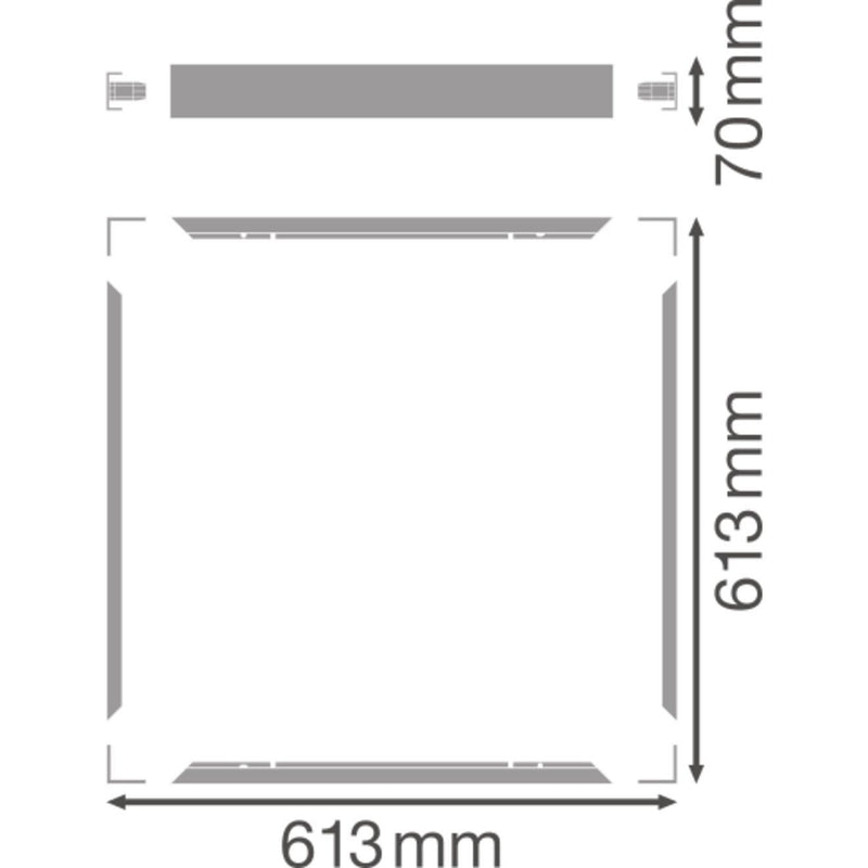Ledvance - Mechanisches Zubehör/Ersatzteile für Leuchten Aufbaurahmen M600 PL600SUR.MOUNTH70VAL