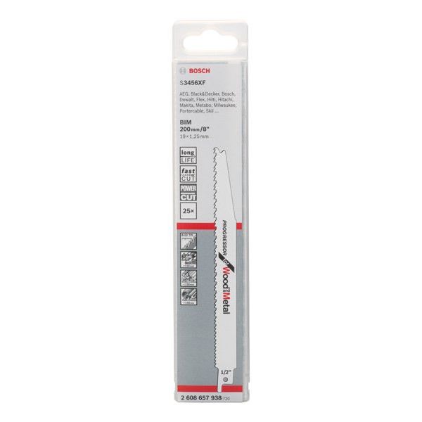 Bosch - Säbelsägeblatt Progressor for Wood and 2608657938 Metal, 25er-Pack