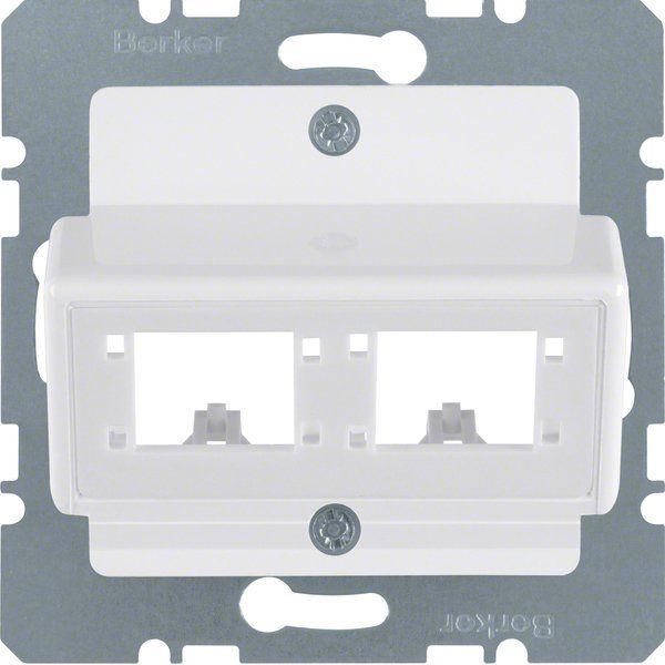 Berker - Einsatz/Abdeckung für Kommunikationstechnik Zentralplatte 147209 f. 1o.2 Einzelmodule