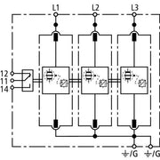 DEHN - Blitzstromableiter für Energietechnik Blitzstromableiter DB MU 3PY 208 3W+G R Typ1 DEHNbloc M