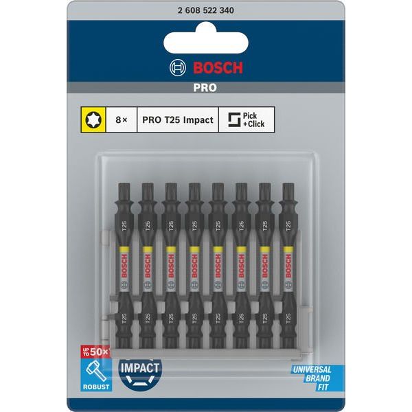 Bosch - Bit-Set PRO Impact Schrauberbit 2608522340 mit Doppelklingen