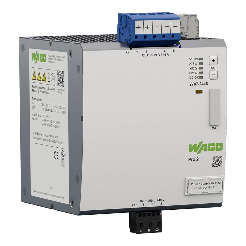 WAGO - Gleichstromversorgung Stromversorgung PRO 2 2787-2448 1-ph DC24V 40A − 1 Stück