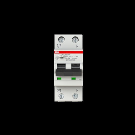ABB Stotz S&J - Kombination FI-Schalter/Leitungsschutzschalter FI/LS-Schalter DS201A-C20/0,3AP-R 6kA, 1p+N