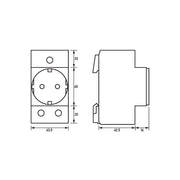 Doepke - Steckdose Reiheneinbau Einbausteckdose RDS 6