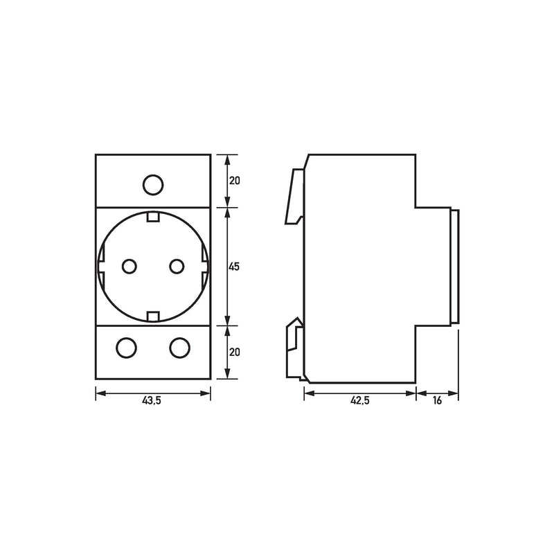 Doepke - Steckdose Reiheneinbau Einbausteckdose RDS 6