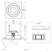 EVN Lichttechnik - Downlight/Strahler/Flutlicht P-LED Einbauleuchte PCQ 20120102 230V 12W 3000K