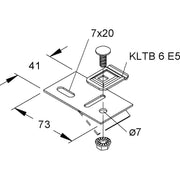 Niedax - Montageplatte für Kabeltragsystem Kabelbahnbefestigung KLA 6 E5 Edelstahl − 25 Stück