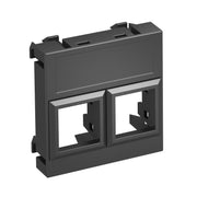 OBO Bettermann - Einsatz/Abdeckung für Kommunikationstechnik Datentechnikträger DTG-02LE SWGR1 45x45mm sw-gr