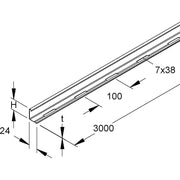 Niedax - Trennwand für Kabeltragsystem Trennsteg RW 35 − 3 Meter